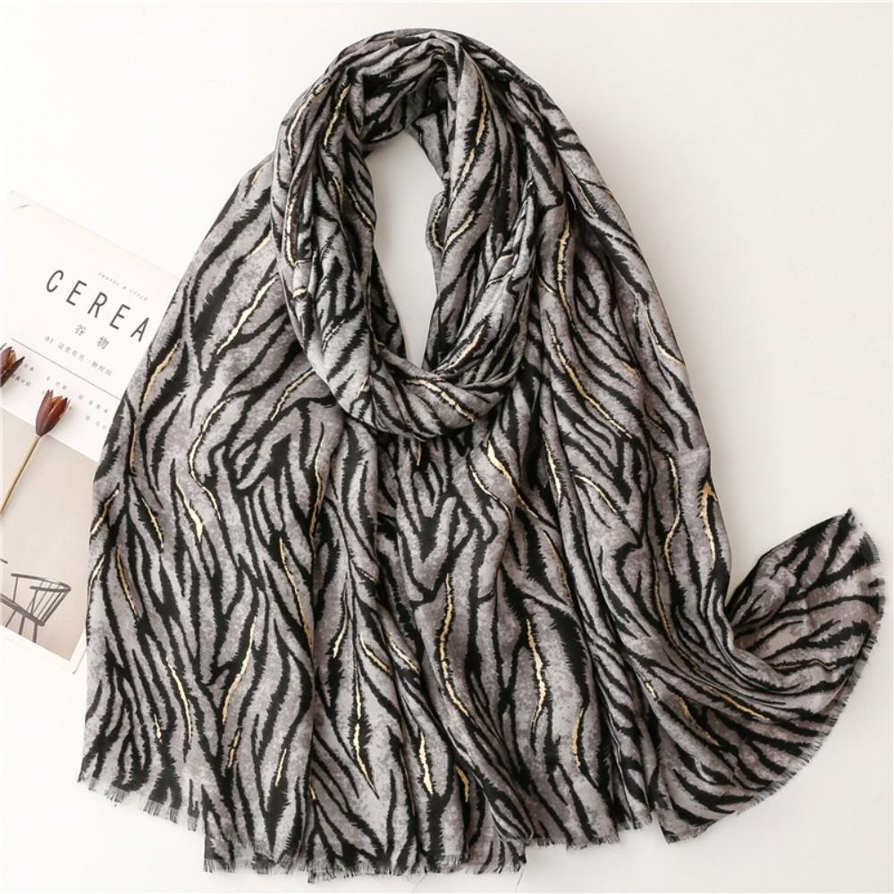 Soft Pleated Printed Scarf Viscose Lady Pashmina Hijab Wrap Floral Shawl Wrap  For Autumn Winter