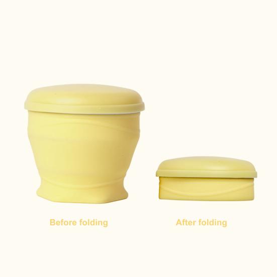 Silicone Folding Water Cup with Lanyard 180ML Reusable Portable Drinking Mug Wide-Mouth Lightweight
