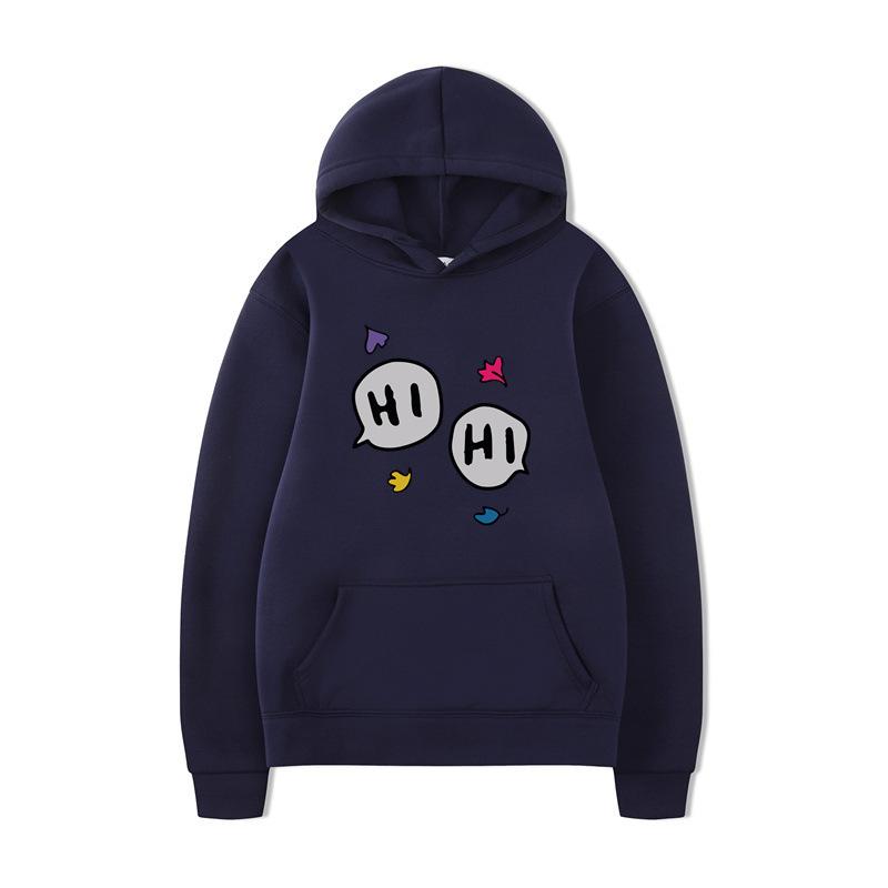 Autumn and Winter Korean Version of Harajuku Fleece Thickened Hooded Pullover Sweater, Male and Female Students Wear Couple Sweater