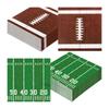Pack Of 100 High Quality American Football Themed Paper Napkins Showing Field And Ball Artwork Ideal For Sports Festivities