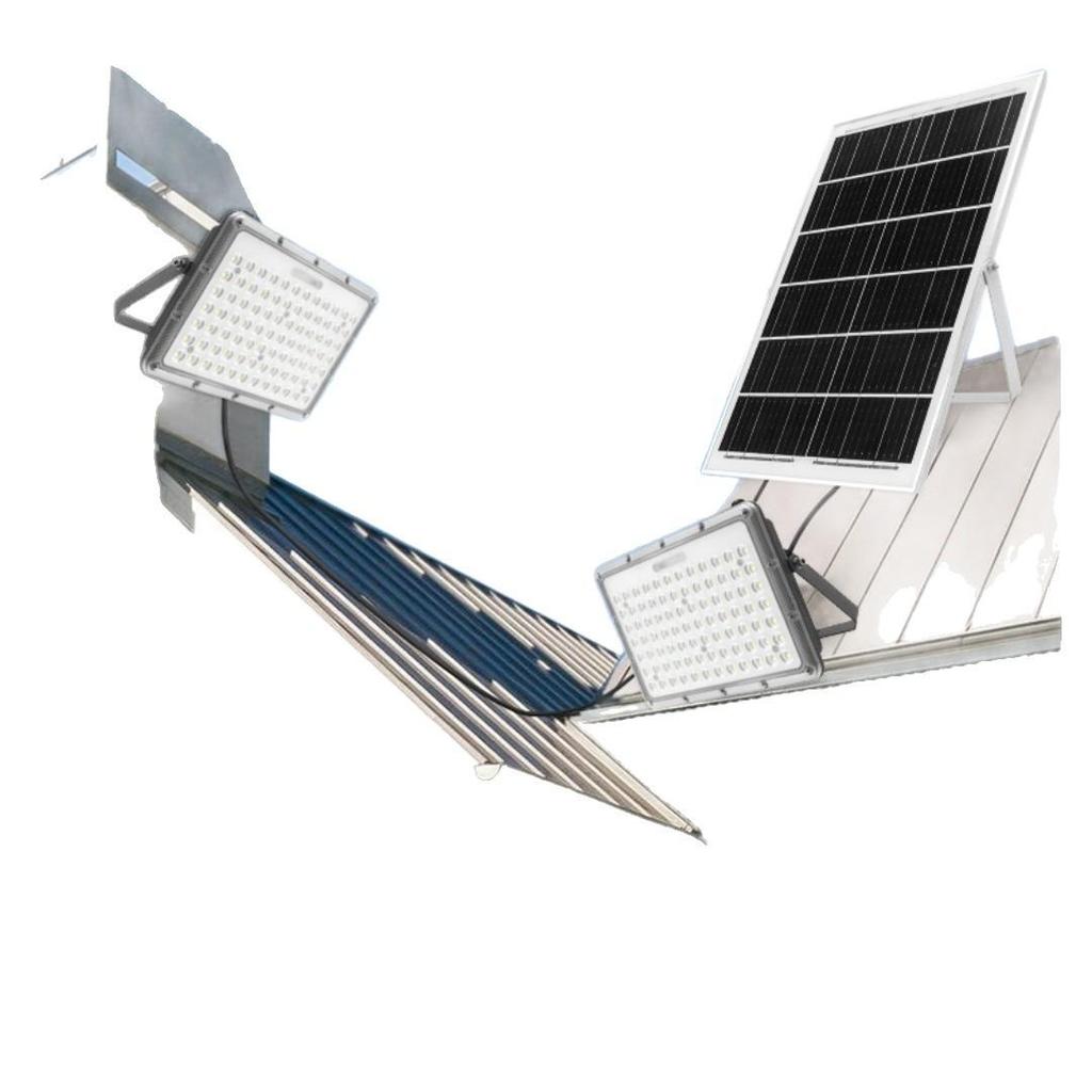 Waterproof Solar Street Lights with Aluminum Shell: Automatically Illuminates At Dusk, Ideal for Outdoor Courtyard Floodlighting.