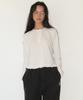 RONRON Dot Ruffle Long Sleeve T Shirt White