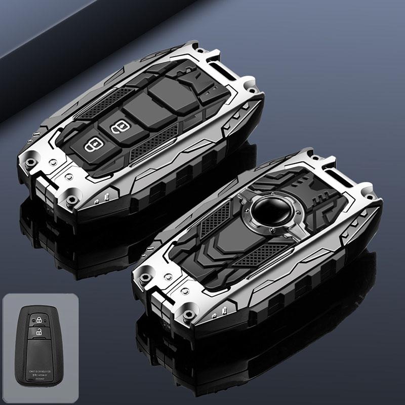 Zinc Alloy Car Key Case Cover For Toyota Land Cruiser 200 300 Prado Crown TLK 200 Yaris Cross Hilux Innova Fortuner Camry 55