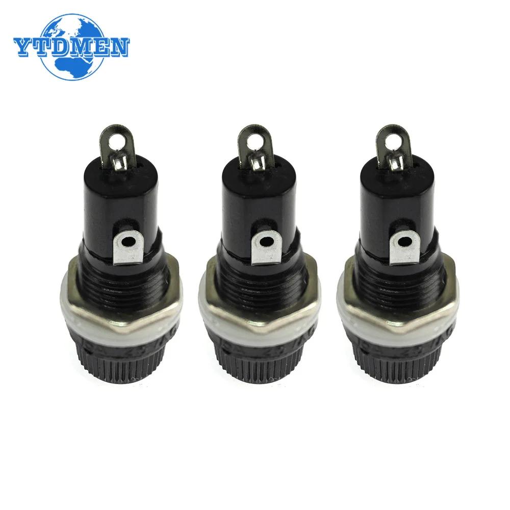 5PCS Fuse Holders 5*20mm 6*30mm Black Insurance Tube Socket Fuse Holder for 5x20mm 6x30mm Insurance Panel