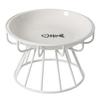 Elevated Cat Bowl For Neck Protection Stable Weighted Anti-Tip Base Modern Minimalist Home Decor