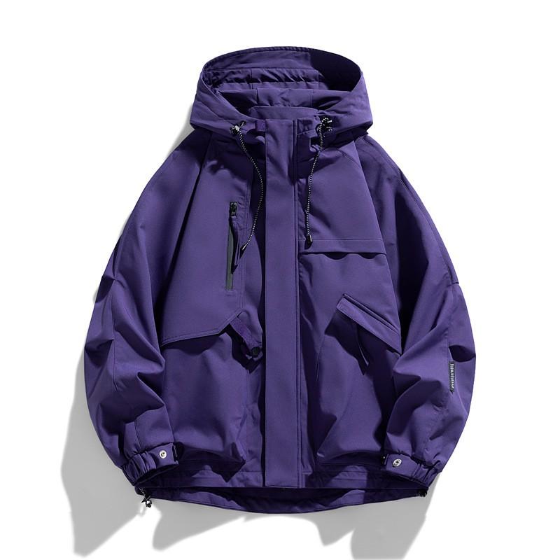Unisex Waterproof Hooded Windbreaker Jacket Lightweight