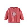 Girls' Smiley Face Balloon Sweatshirt Autumn and Winter Children's Clothing Baby Letter Print Pullover Children's Round Neck Long-Sleeved Top