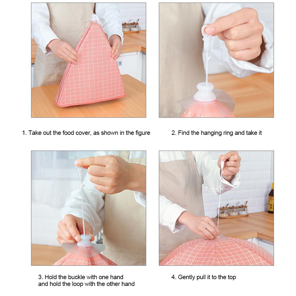 Household Kitchen Foldable Food Mesh Cover Tent Food Preservation Cover Kitchen Accessory