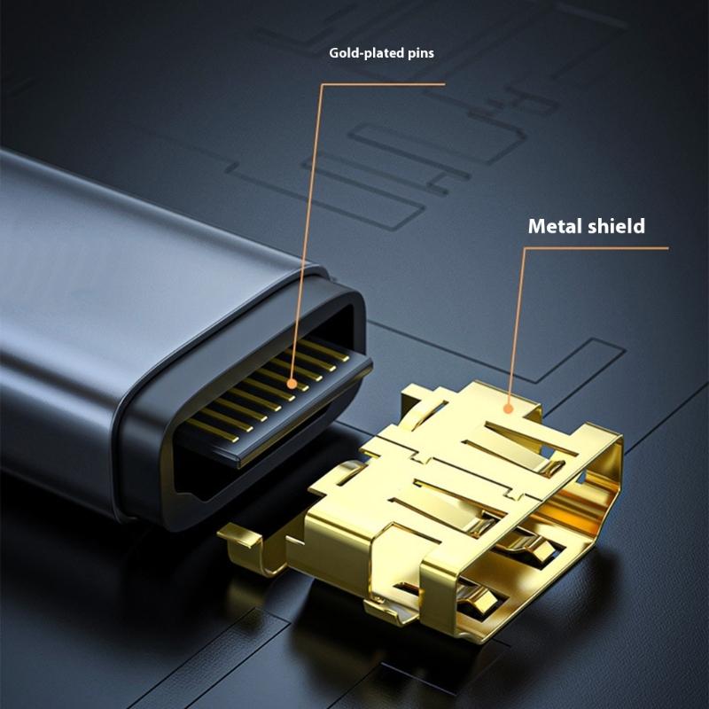 HDTV 2.1 Female Adapter 8K@60Hz Resolution Video Transmission 48Gbps Speed Signal Converter For Monitor Streaming Device