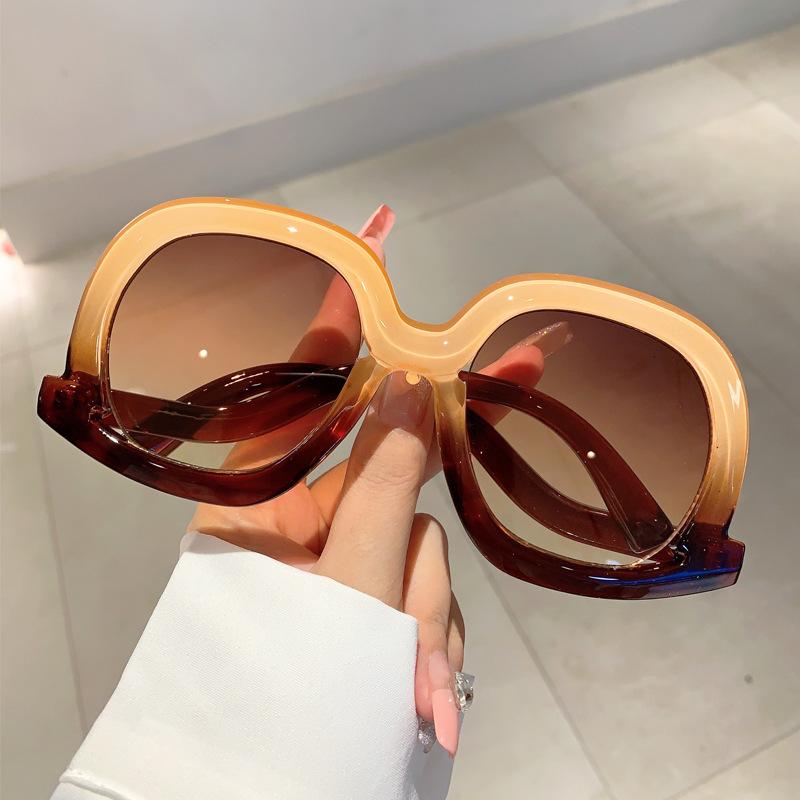 Wipon Women's Oversized Big Frame Sunglasses Fashion Vintage Trending Sun Glasses Punk Luxury Brand Designer Sexy Shades Uv400