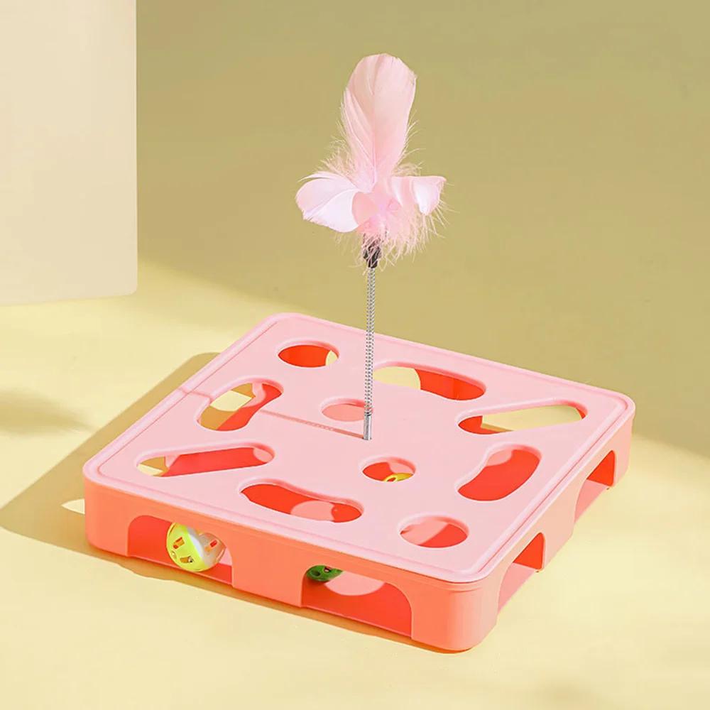 

Cat Toy for Self-Entertainment; Cheerful Puzzle Ball to Drain Energy; Cat Spinner Pet Toy. розовый