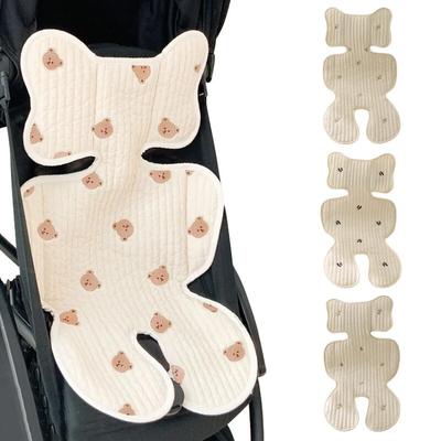 Cotton Baby Safety Car Seat Cushion Cartoon Embroidery Baby Stroller Mat Soft Comfortable Kids Children Car Seat Liners