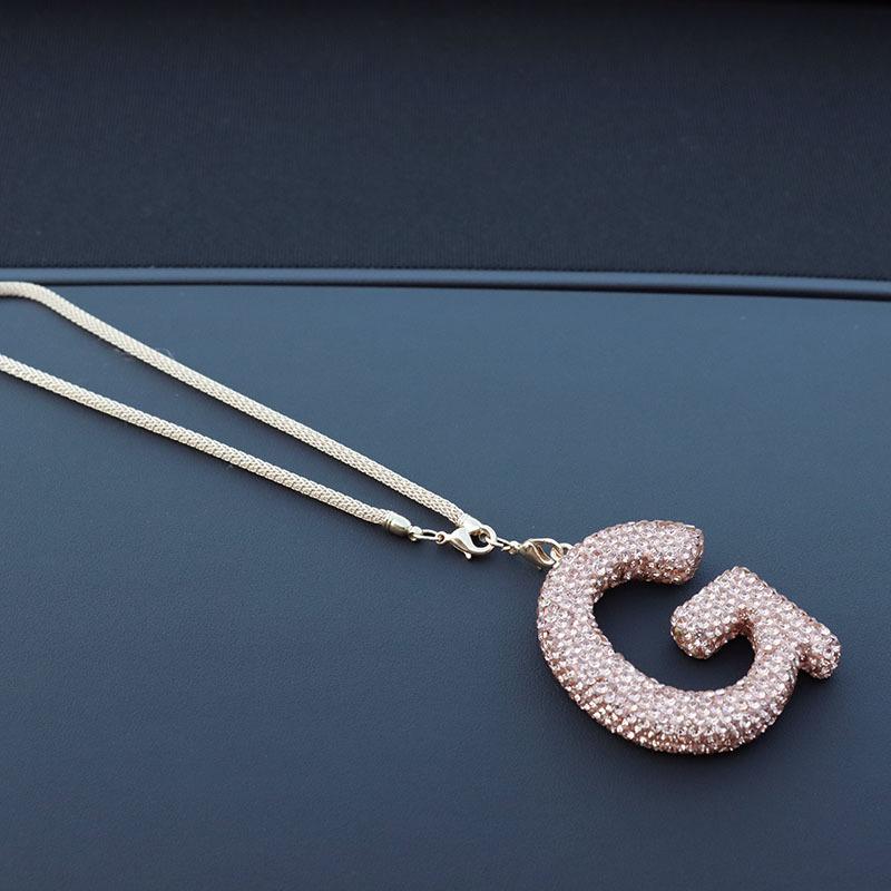 Rhinestone Bow Polymer Clay Rearview Mirror Ornament for Women