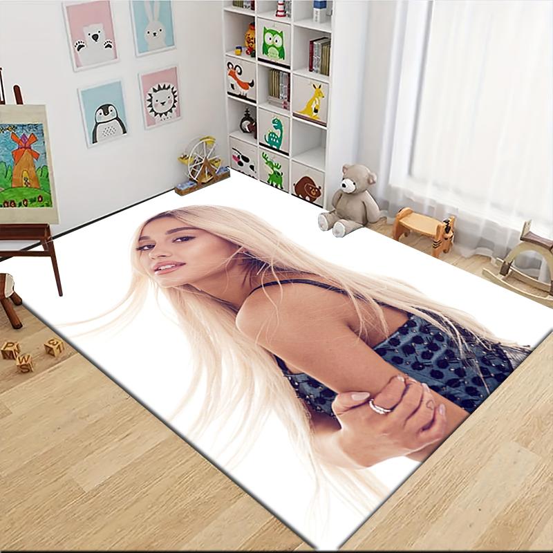 Blonde Hair Elegant Pose Carpet Rug Soft Washable Antislip Home Living Room Sofa Mats Personalized Christmas Rug