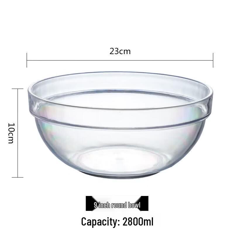 Transparent Acrylic Salad Bowl