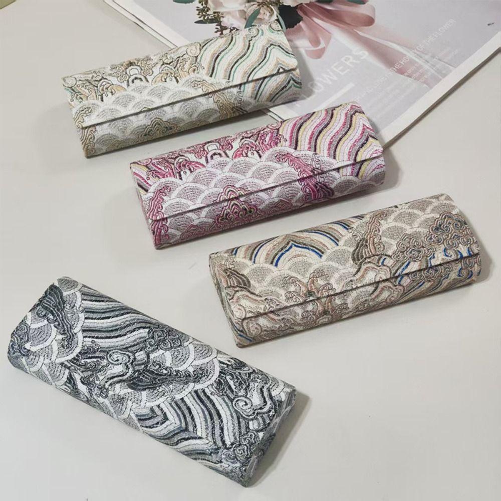 Magnetic Glasses Case Chinese Style Hard Shell Myopia Glasses Case Anti-pressure Lightweight Eyewear Storage Box