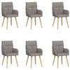 Dining Chairs 6 Pcs Fabric Taupe 60 X 56 X 96 Cm