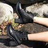 Fashion Women Boots Fashion Luxury Lace Up Ankle Boots Platform Artificial Leather High Heels Shoes Women New Trend Retro Outdoor Boots