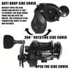 Baitcaster Fishing Reel, 300 Size  Baitcasting Reel, 17kg Max Drag, Freshwater & Saltwater Low Profile Casting Reel for Musky,