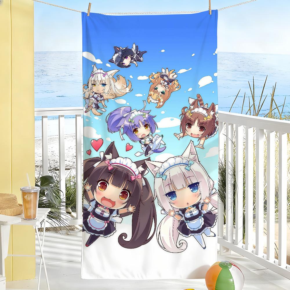 Anime N-Nekopara Towel Drying Bath Towel Applicable To Light Swimming Camping Yoga Beach Out