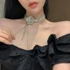European‑American Niche Diamond‑Inlaid Flower Fringed Choker, Light‑Luxury High‑End Women Internet‑Celebrity Jewelry Clavicle Necklace
