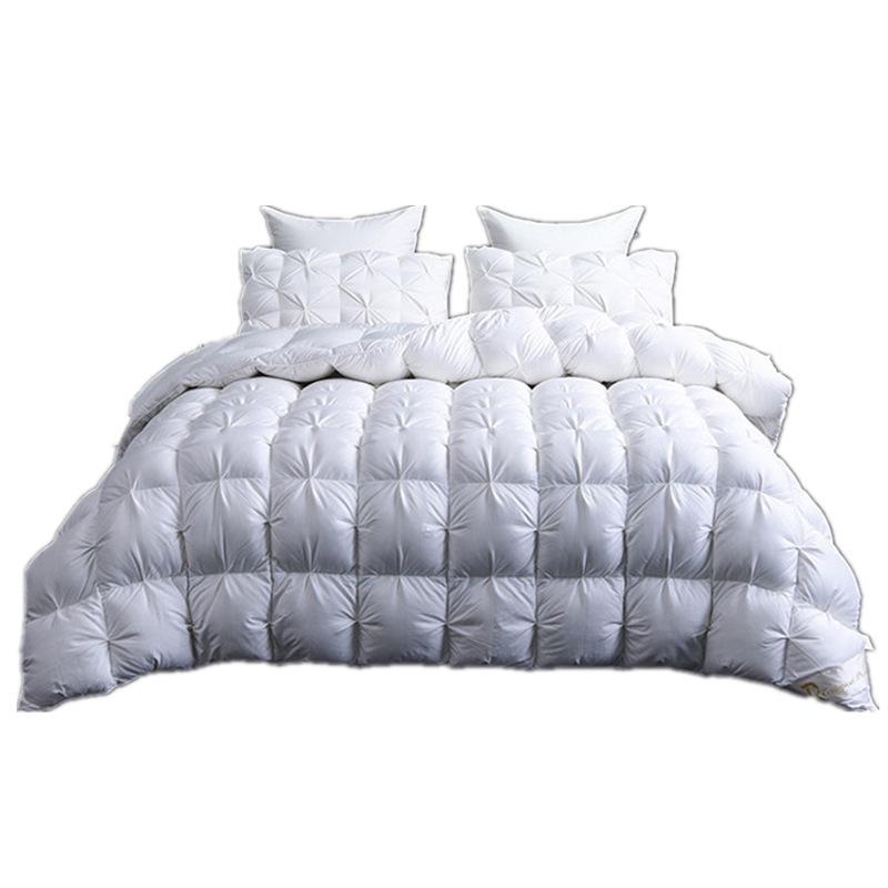 All-Cotton Thick Winter Quilt with White Duck Down - Cozy and Warm for Home or Hotel Use