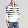 Polo Ralph Lauren Logo Stripe Printed Long Sleeve Hoodie Men hoodies White 710795725-001