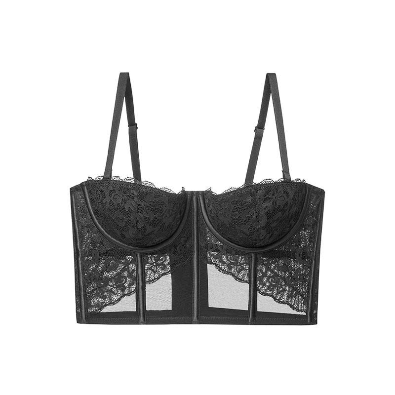 Women's French Lace Fishbone Bra - Sexy, Summer Vest Style, Body-Shaping Bra