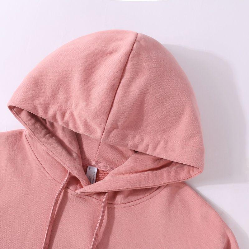 Bluza z bawełny szczotkowanej z pętelką 370g, Logo na zamówienie, Styl amerykański, Luźny krój, Długi rękaw, Wyprzedaż jesienno-zimowa.