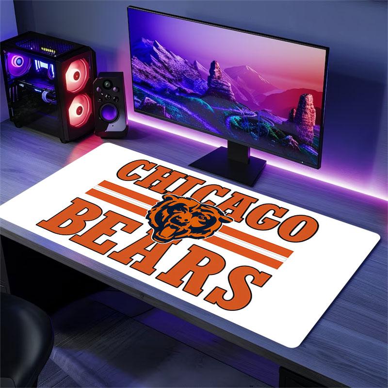 Chicago Bears Mauspade, Große Gaming-Schreibtischmatte, Rutschfestes XXL-Mauspad für Laptop & Tablet, Mini-PC-Spielmatte mit genähten Kanten