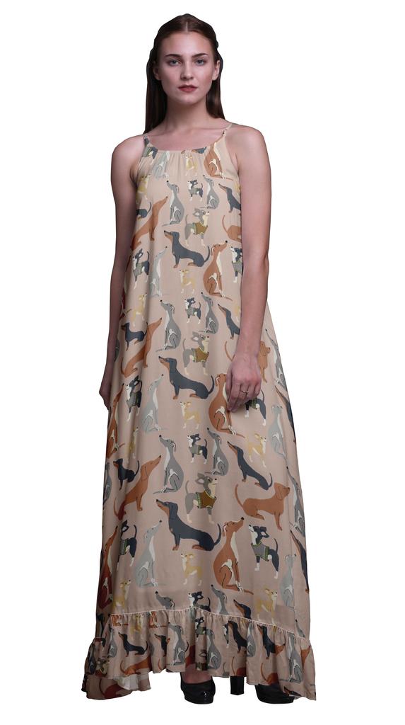 Bimba Light Pink4 Floral Leaves & Cardamine Nightgowns For Women Rayon Printed Spaghetti Strap Womens Nightwear Lingerie