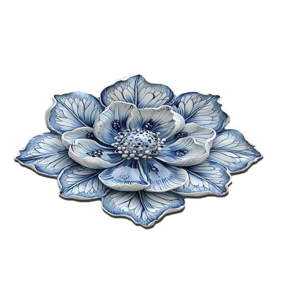 Floral Plush Floor Mat 3D Visual Flower Shaped Floor Rug Mat for Bathroom Quick-Drying Non-Slip Absorbent