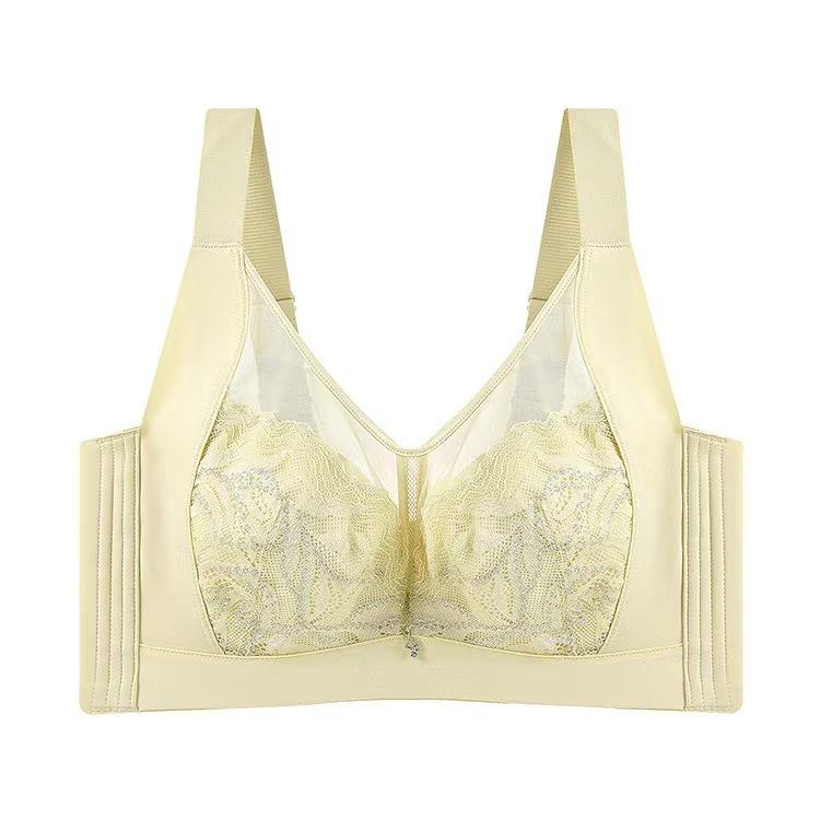New Big Breasts Show Small Thin Cups, Large Cups, Adjusted Bras Gather and Support Breathable Lace Underwear Women