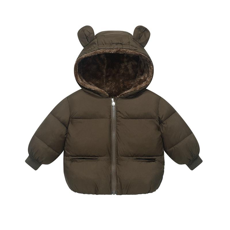 

Детское теплое пальто с капюшоном для детей 1-6 лет, ветрозащитная флисовая куртка на молнии 100