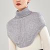 Winter Warm Knitted Fake Collar Detachable Turtleneck for Women False Collar Windproof Warm Shawl Scarf Neck Guard Collar