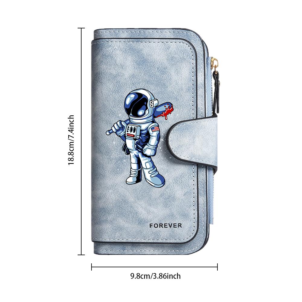 Stylish Astronaut Pattern Multi-Card Slot Wallet