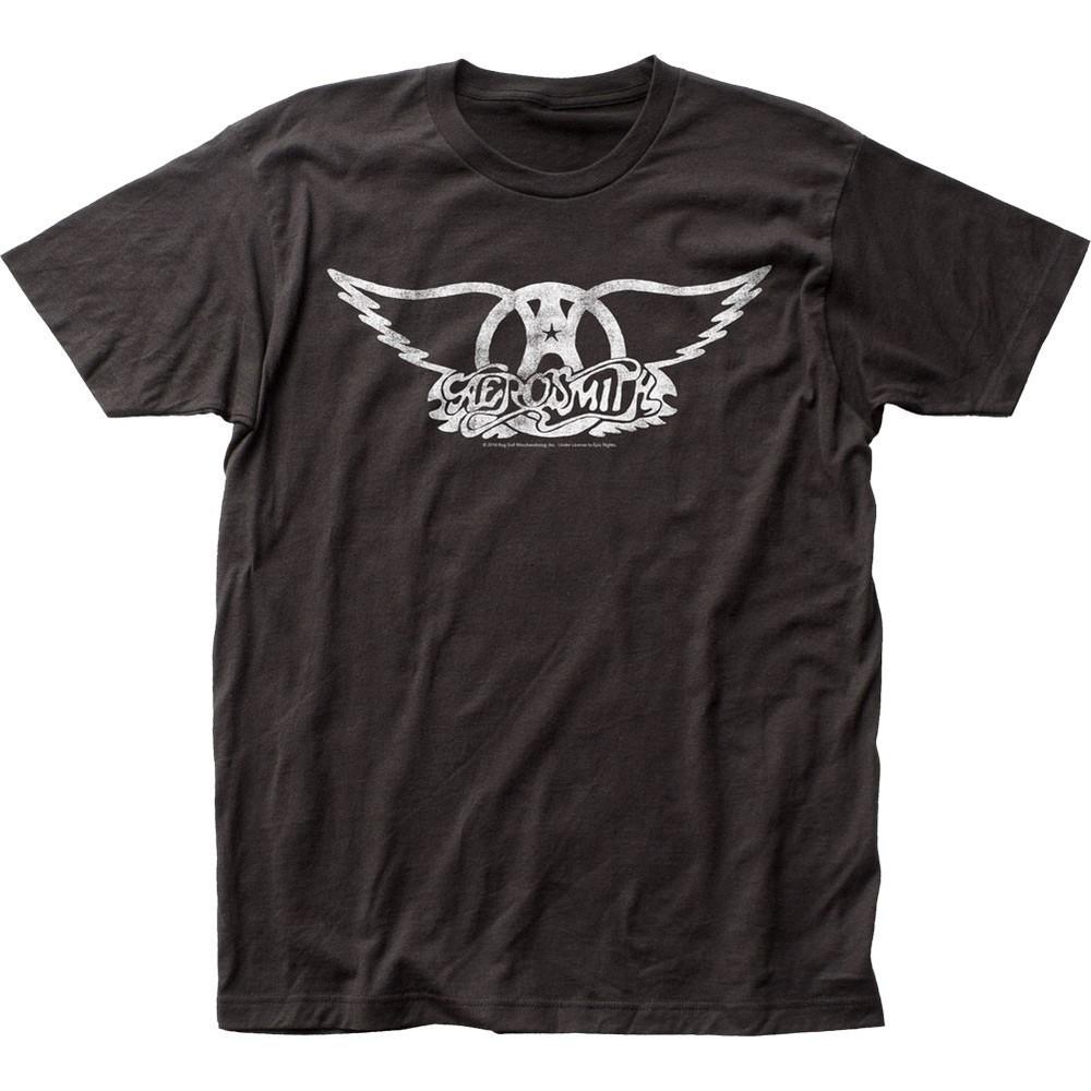 Aerosmith Logo Mens T Shirt Music Classic Concert Rock N Roll Band Tee New Black Unisex T-Shirt Graphic Tee S