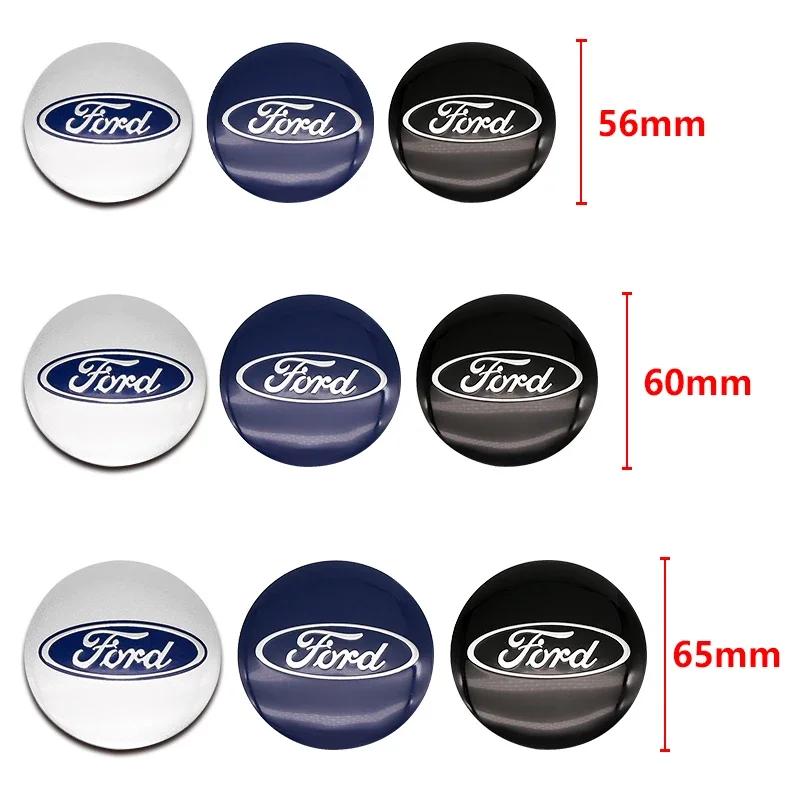 New 2026 Car Sticker Ford New 2025 Hot 4pcs 56/60/65mm Car Wheel Center Hub Caps Stickers Badge For Ford Fiesta Mondeo Explorer