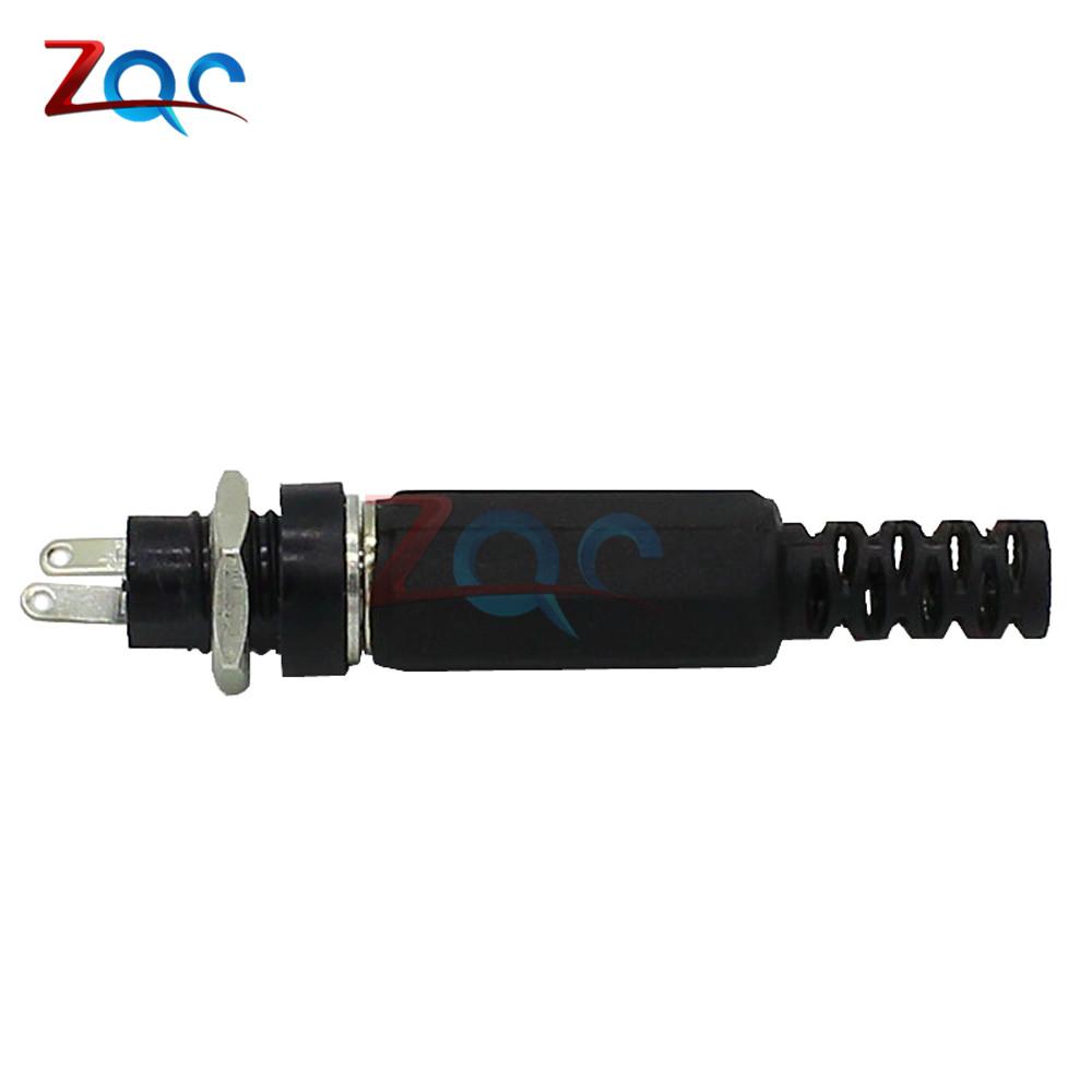 10PCS DC Power Connector Pin 2.1x5.5mm Female Plug Jack + Male Plug Jack Socket Adapter