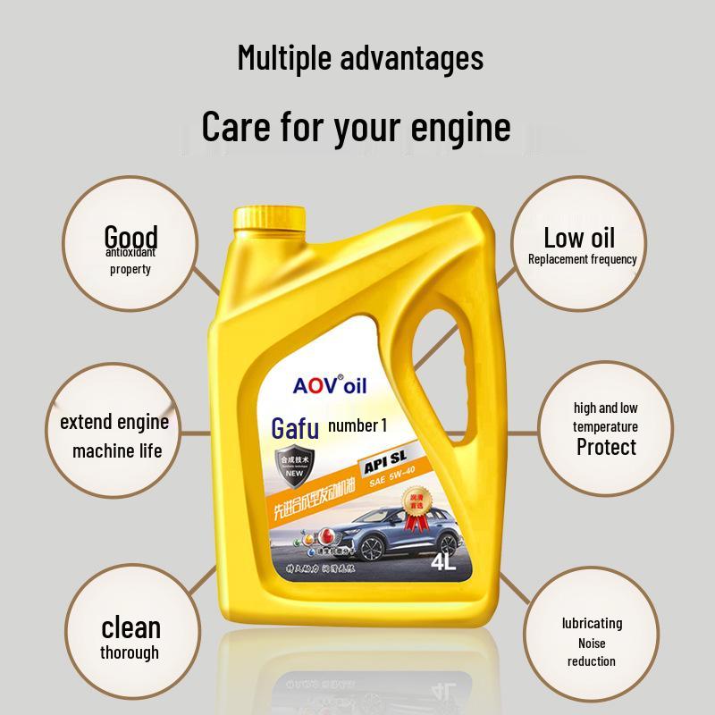 5W-40 SL Grade Synthetic Engine Oil, All-Season, 4L