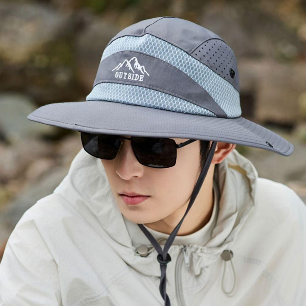 Waterproof Men Fisherman's Hat Quick-dry Sun Hat Simple Folding Bucket Hat  Unisex