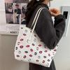 New Large Capacity Top Handle Bag Comfortable and Versatile Texture Simple Shoulder Bag Floral Print Tote for Daily Commute Bag