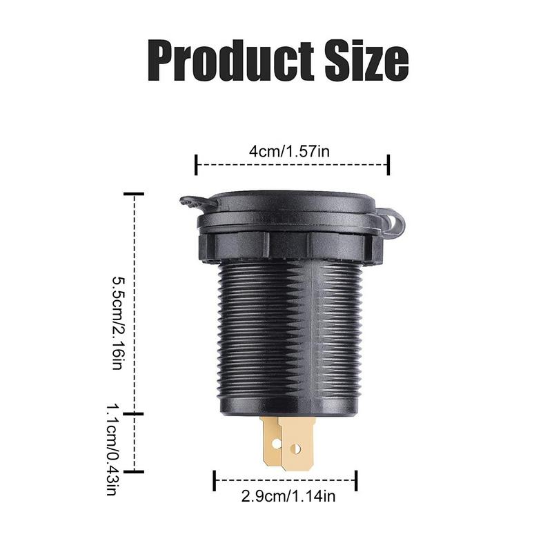 Car Phone Charger Fast Power Charging Block QC3.0 Type-C PD Dual Port Adapter With Digital Display Voltmeter Phone Car Charger