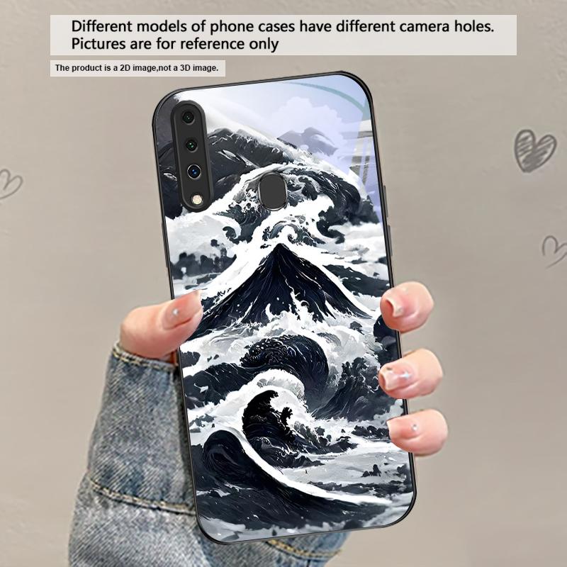 Abstrakte Moderne Wellen Für Samsung Galaxy A30 A31 A32 A33 A34 A35 A42 A30s A20 A25 A26 A51 A56 A54 A72 A73 A70 Glas Handyhülle