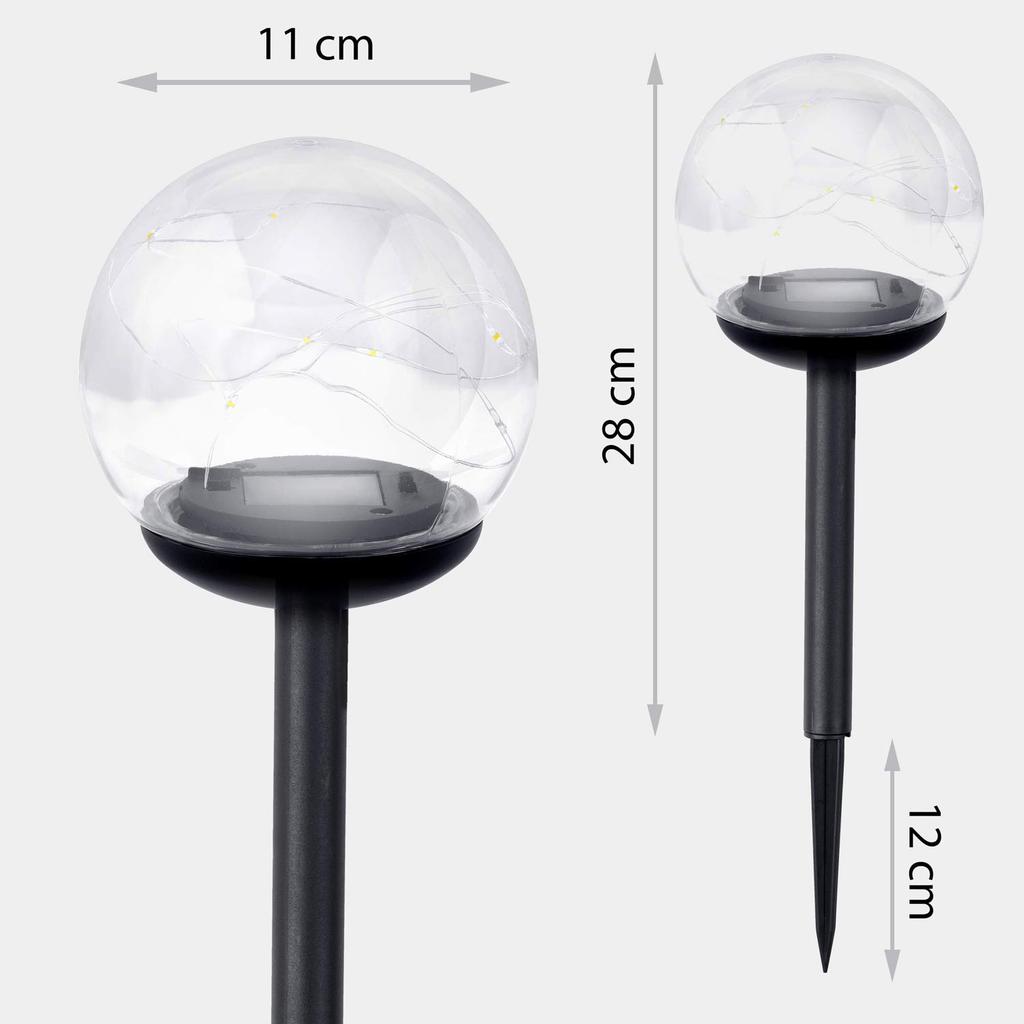 Solar Lamp, Transparent Ball, 4 Pcs. Ilumen Ls-103