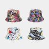 New Hawaii Beach Vacation Bucket Hat Female Tide D Digital Printing Double-sided Basin Hat Sun Hat
