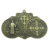 Christian Crosses Hanging Ornament Unique Religious Antiqued Metal Keychain Pendant Decoration for Prayer Necklace Charm