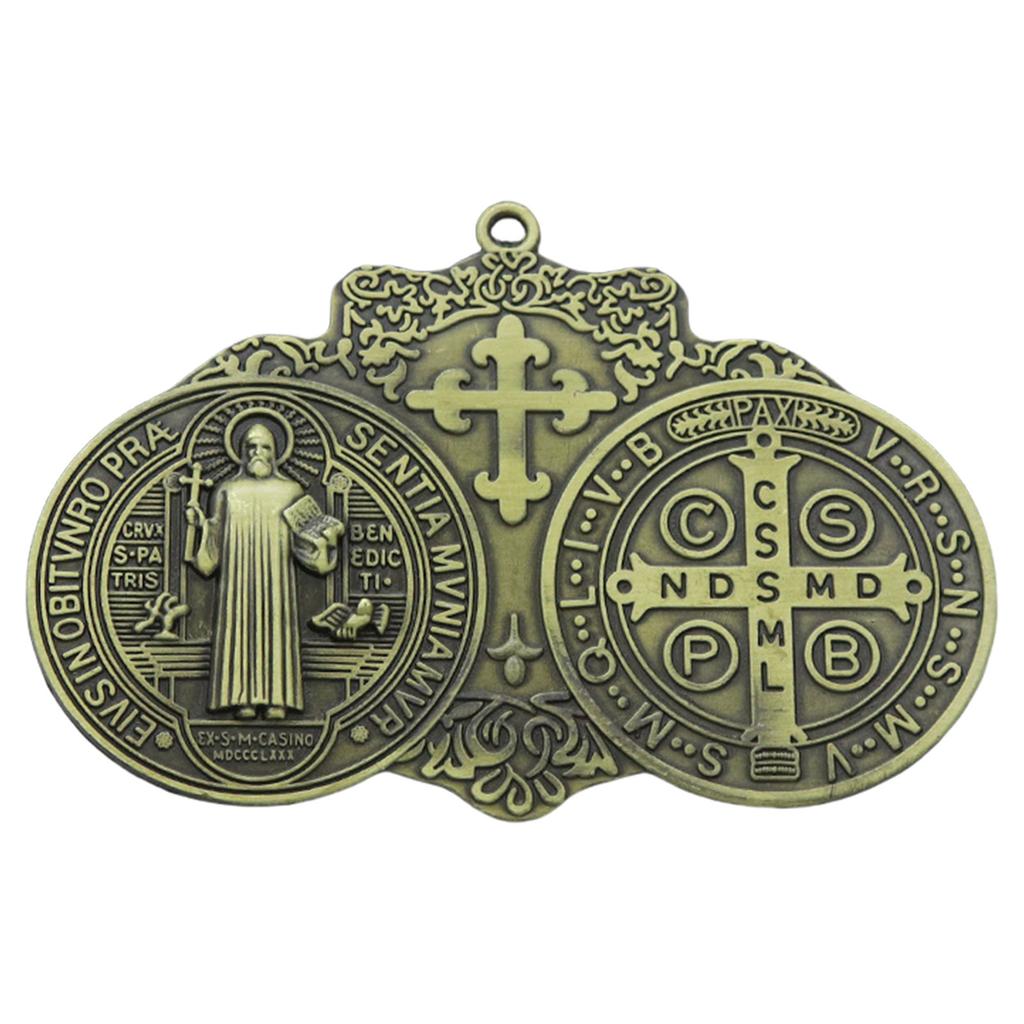 Christian Crosses Hanging Ornament Unique Religious Antiqued Metal Keychain Pendant Decoration for Prayer Necklace Charm