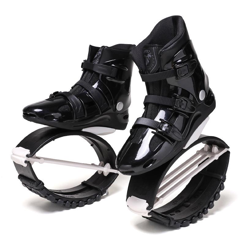 

Kids and Adults Indoor Bouncing Shoes - Elastic Spring Boots for Fitness and Fun Black & Blue XXL (90-110kg) Size 42/44