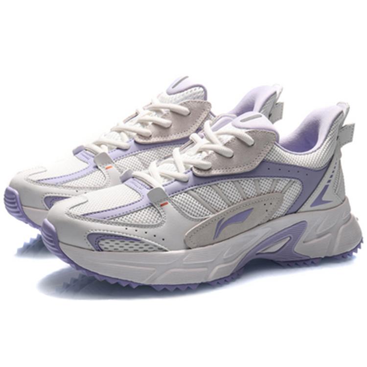 New LiNing Anti Slip Wear Resistant Low Top Casual Running Shoes Women's Bad Little Purple ARLQ002-3
